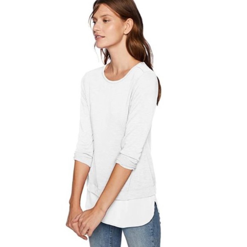 J. Crew Merchantile Long Sleeve Top w Silky Hem L